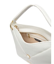 BRACCIALINI NAOMI Bolso de hombro tipo hobo de piel blanco - Bolsos Mujer - 3