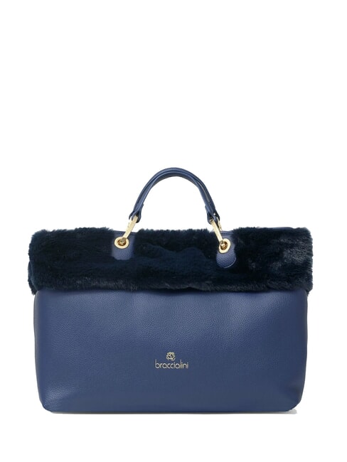 BETH FUR Bolso de mano con clutch azul - Bolsos Mujer