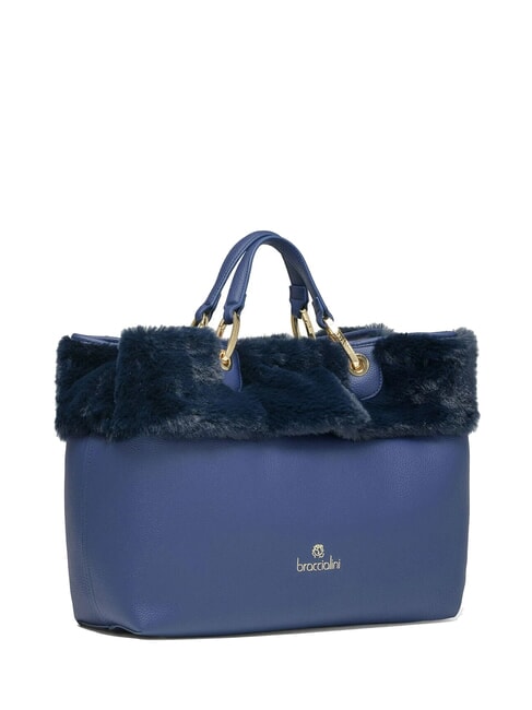 BETH FUR Bolso de mano con clutch azul - Bolsos Mujer