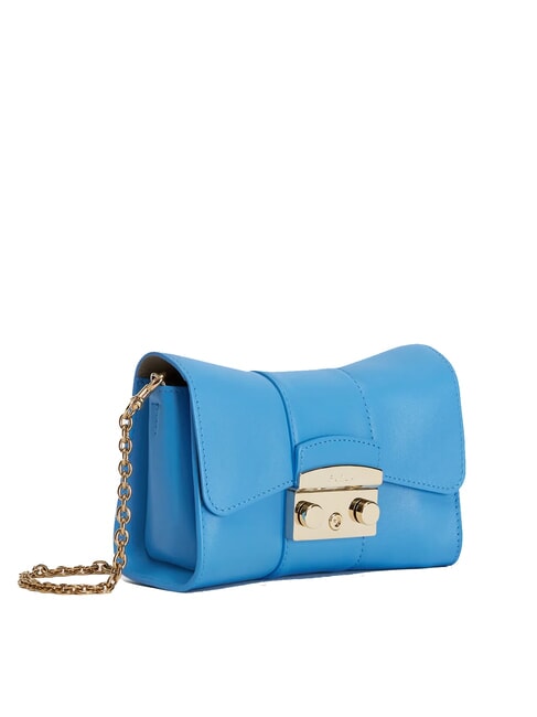 METROPOLIS Bolso bandolera en piel azul claro - Bolsos Mujer