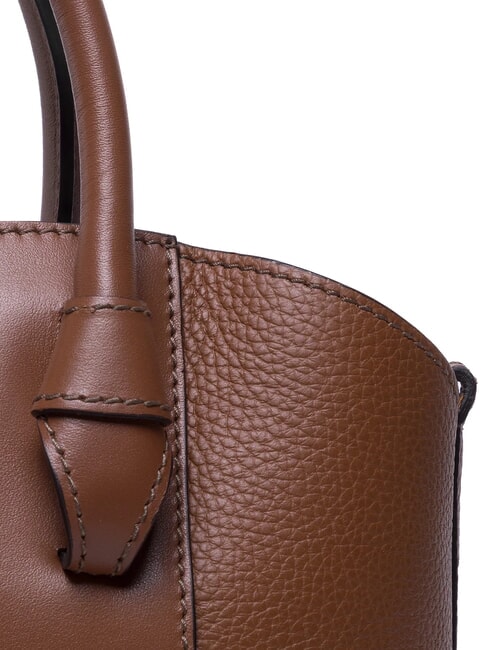 MIASTELLA bolso shopper con estampado de Roma coñac - Bolsos Mujer