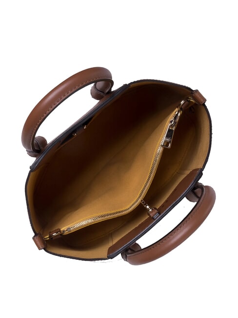 MIASTELLA bolso shopper con estampado de Roma coñac - Bolsos Mujer