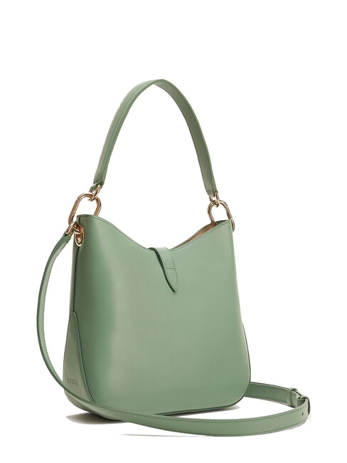 SIRENA S Bolso bandolera en piel aceituna - Bolsos Mujer