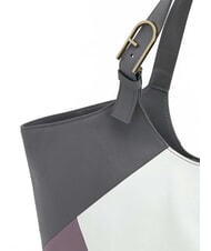 FURLA FLOW Bolso de hombro de piel estampada malvavisco+aura+tierra - Bolsos Mujer - 3