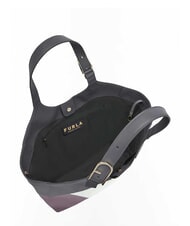 FURLA FLOW Bolso de hombro de piel estampada malvavisco+aura+tierra - Bolsos Mujer - 4