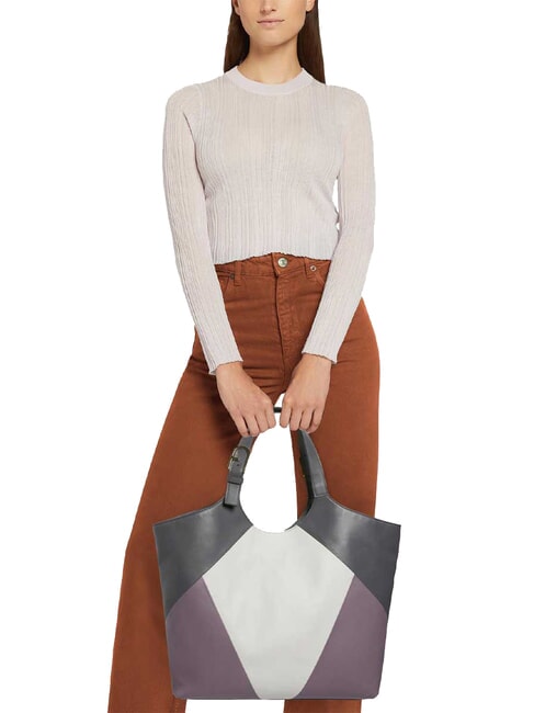 FLOW Bolso de hombro de piel estampada malvavisco+aura+tierra - Bolsos Mujer