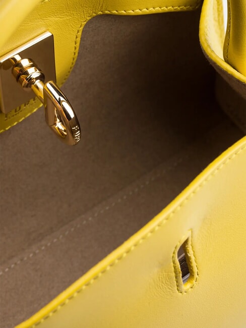 GENESI Mini bolso de piel con bandolera Miel - Bolsos Mujer