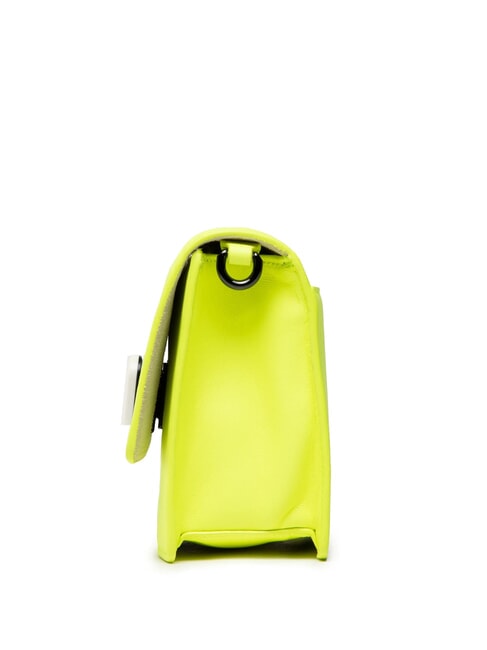 1927 SOFT Mini bolso de hombro en piel napa amarillo fluorescente + negro - Bolsos Mujer