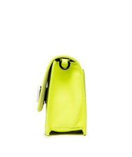 FURLA 1927 SOFT Mini bolso de hombro en piel napa amarillo fluorescente + negro - Bolsos Mujer - 3