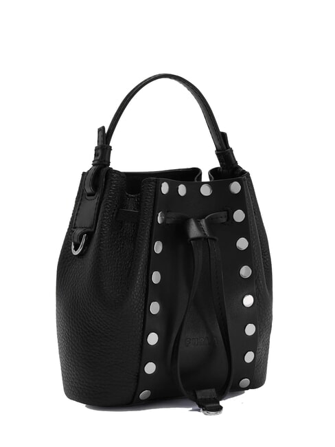 MIASTELLA Mini bolso de piel de becerro tipo cubo negro - Bolsos Mujer
