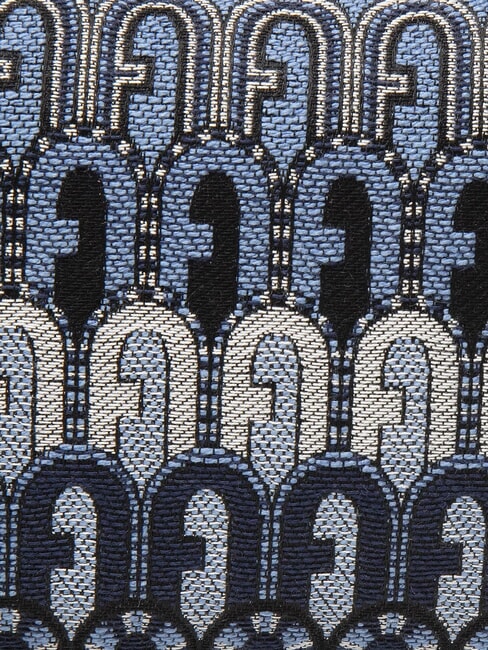 MOON Mini bolso en tejido jacquard tonos azul denim + negro - Bolsos Mujer