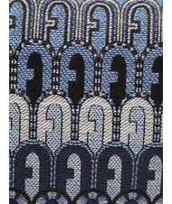 FURLA MOON Mini bolso en tejido jacquard tonos azul denim + negro - Bolsos Mujer - 5