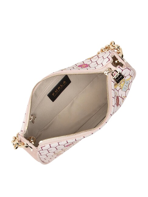 MOON Bolso bandolera pequeño de piel tonos de bon bon - Bolsos Mujer