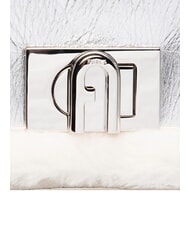 FURLA 1927 SOFT Mini bolso con bandolera algodón blanco+color plata+negro - Bolsos Mujer - 4