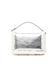 FURLA 1927 SOFT Mini bolso con bandolera algodón blanco+color plata+negro - Bolsos Mujer - 5
