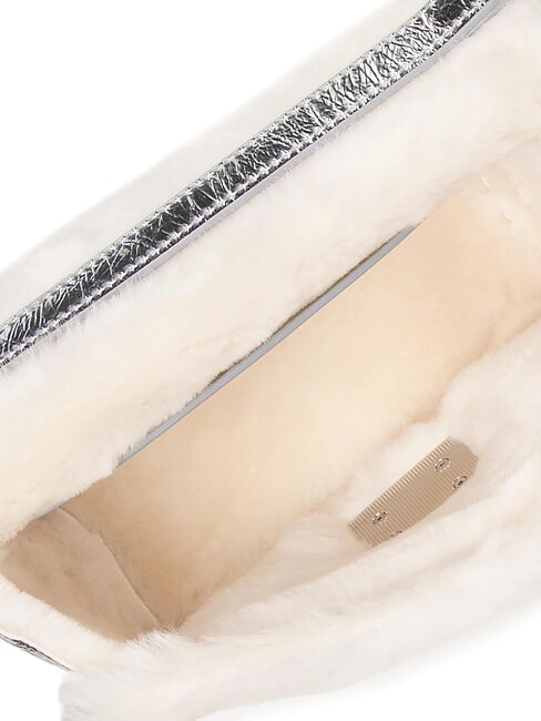 1927 SOFT Mini bolso con bandolera algodón blanco+color plata+negro - Bolsos Mujer