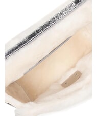 FURLA 1927 SOFT Mini bolso con bandolera algodón blanco+color plata+negro - Bolsos Mujer - 6