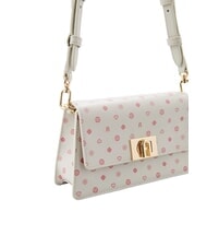 FURLA ZOE Bolso de hombro de piel estampada tonos de malvavisco - Bolsos Mujer - 3