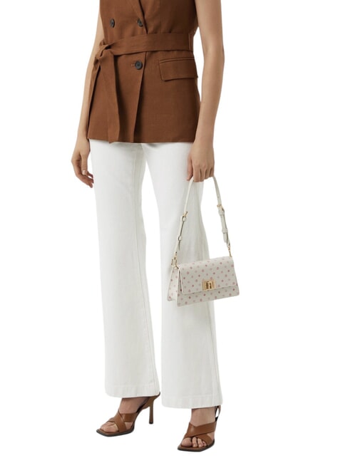 ZOE Bolso de hombro de piel estampada tonos de malvavisco - Bolsos Mujer