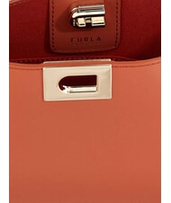 FURLA FLEUR Bolso de hombro de piel de becerro canela - Bolsos Mujer - 4