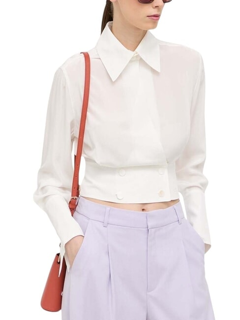 FLEUR Bolso de hombro de piel de becerro canela - Bolsos Mujer