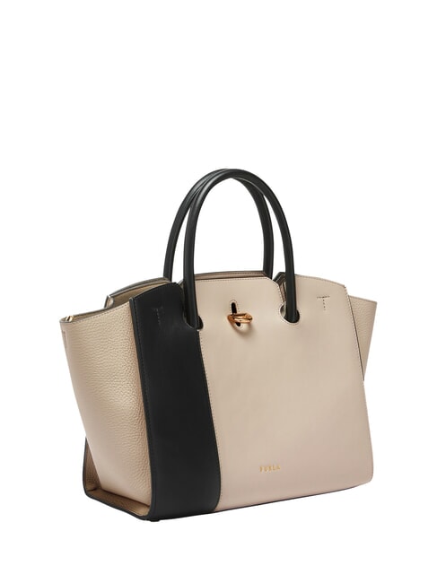 GENESI Bolso de piel con bandolera luna llena+negro - Bolsos Mujer