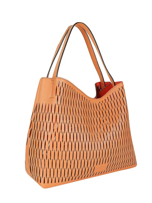 PRIMULA Bolso de hombro de piel perforada atardecer - Bolsos Mujer