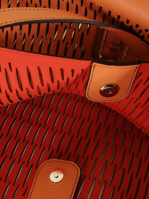 PRIMULA Bolso de hombro de piel perforada atardecer - Bolsos Mujer