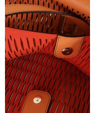 FURLA PRIMULA Bolso de hombro de piel perforada atardecer - Bolsos Mujer - 6