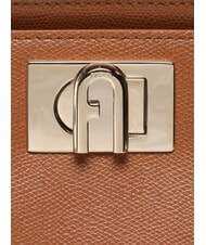 FURLA 1927 Bolso mini Ares de piel estampado coñac - Bolsos Mujer - 3