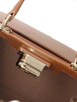 1927 Bolso mini Ares de piel estampado coñac - Bolsos Mujer