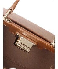 FURLA 1927 Bolso mini Ares de piel estampado coñac - Bolsos Mujer - 4