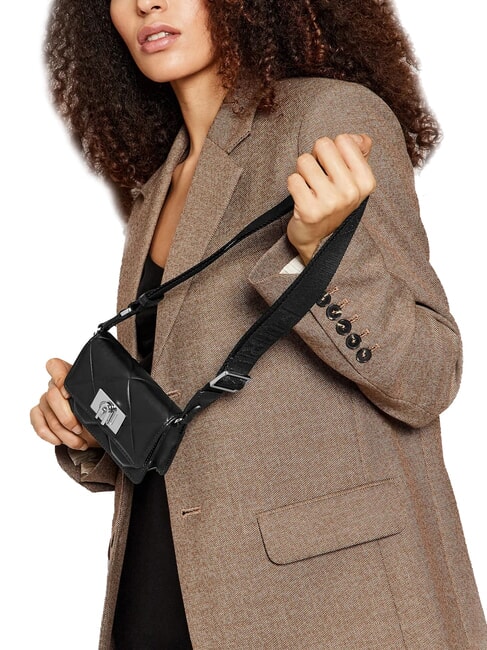 1927 Bolso mini de piel acolchado negro - Bolsos Mujer