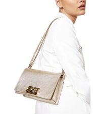 FURLA MIMI" Bolso de hombro convertible color platino - Bolsos Mujer - 5