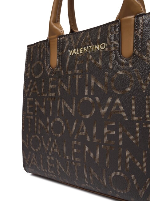 REGINA RE Bolso de mano con estampado de logotipo por toda la superficie oscuro/natural - Bolsos Mujer