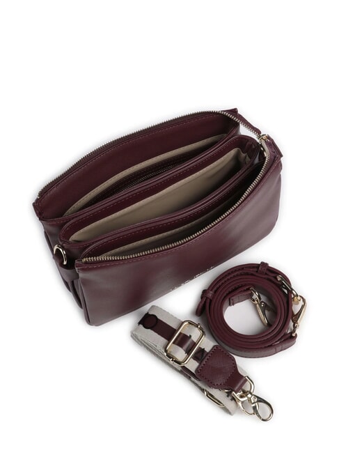 ZERO RE Bolso multifuncional con estampado saffiano ciruela pasa - Bolsos Mujer