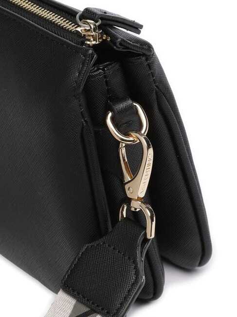 ZERO RE Bolso multifuncional con estampado saffiano negro - Bolsos Mujer