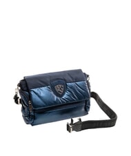 BLAUER PADDED NYLON Bolso de hombro mullido con logotipo de diamantes de imitación - Bolsos Mujer