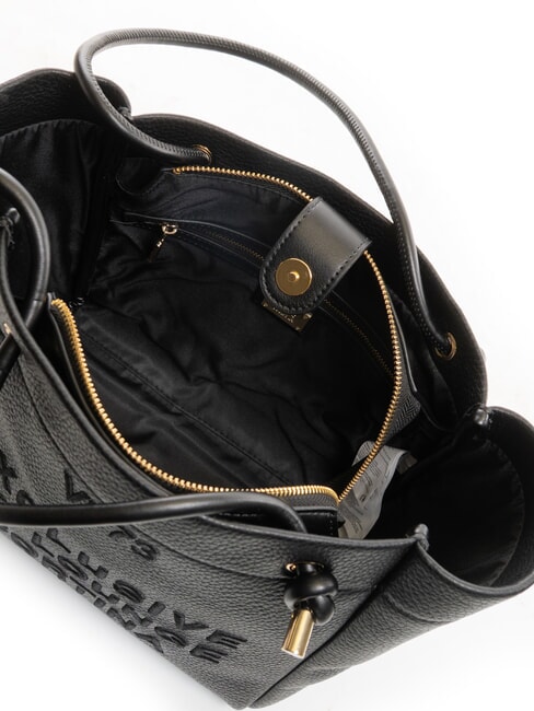 CORTINA Bolso de compras mediano de hombro negro - Bolsos Mujer