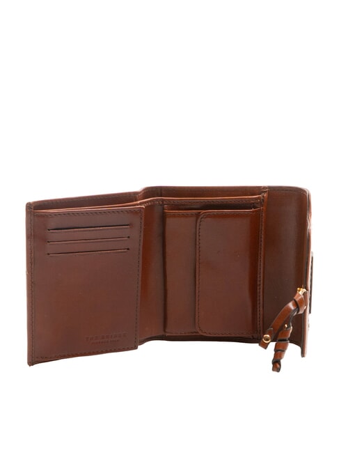 ELBA Cartera mediana de piel BROWN - Carteras Mujer