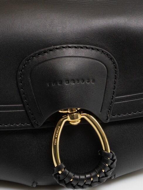ERICA Bolso de hombro de piel Oro negro - Bolsos Mujer