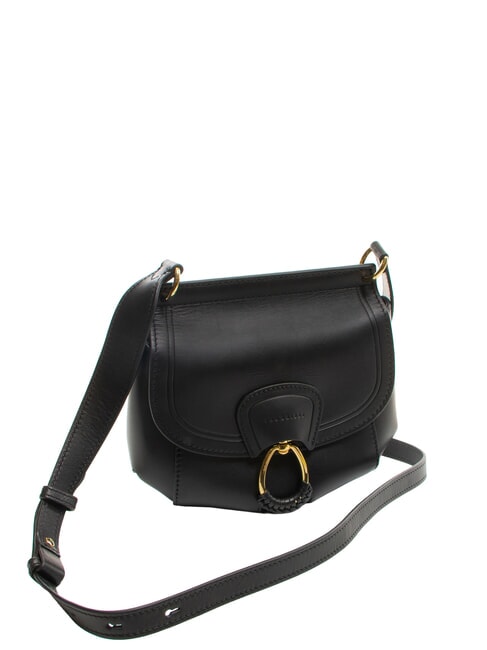 ERICA Bolso de hombro de piel Oro negro - Bolsos Mujer