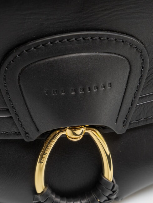 ERICA Bolso de hombro de piel Oro negro - Bolsos Mujer