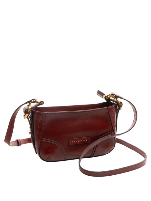 MATILDE Minibolso de hombro en piel Chianti / Burdeos / Dorado - Bolsos Mujer