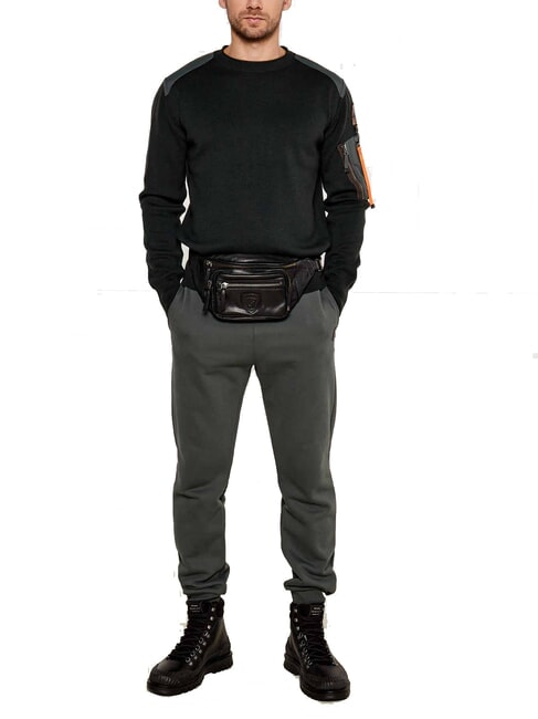 FIRSTCLASS Riñonera de cuero NEGRO - Riñoneras