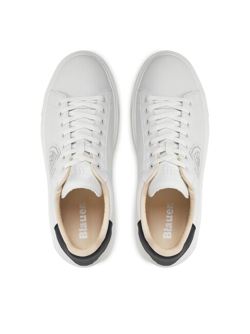 BUCK Zapatillas de cuero blanco/azul marino - Zapatos Hombre