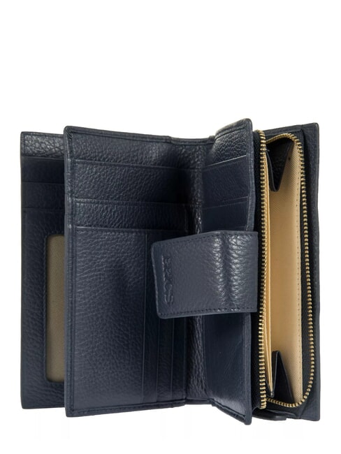 MARMOLADA Cartera de cuero martillado azul - Carteras Mujer