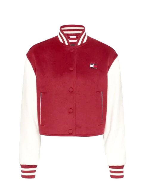 TH JEANS Chaqueta corta de mezcla de lana rojo regata - Chaquetas de mujer