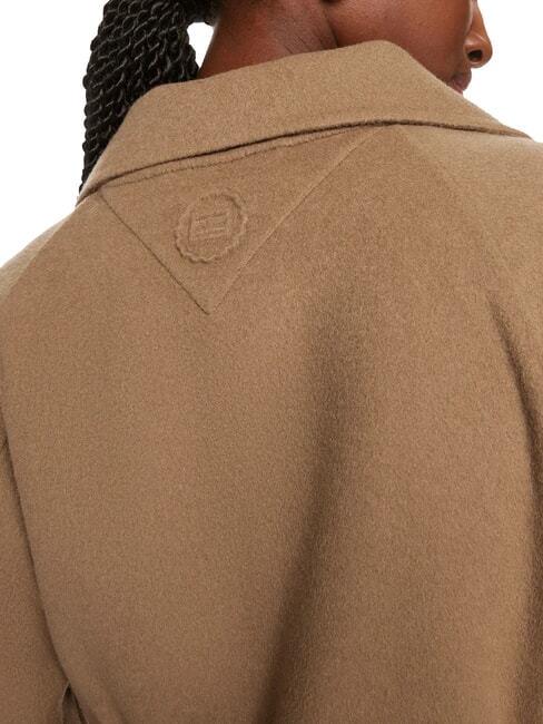 TH Bata de mezcla de lana marrón sepia claro - Abrigos de mujer