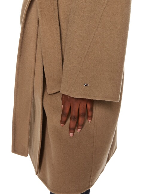 TH Bata de mezcla de lana marrón sepia claro - Abrigos de mujer